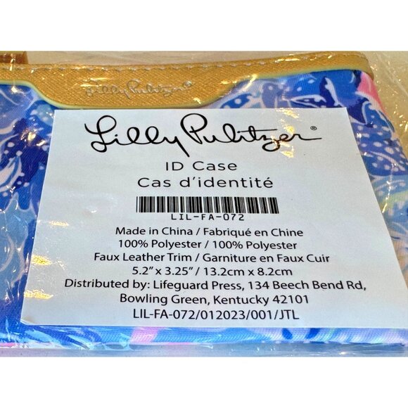 NEW Lilly Pulitzer ID Case Keychain Wallet With Zip Close Card Holder in - Picture 5 of 6